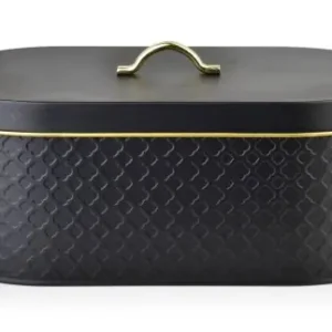Chlebak 34x18xh13cm Czarny Lumarko - elegancki metalowy Lumarko Niska cena